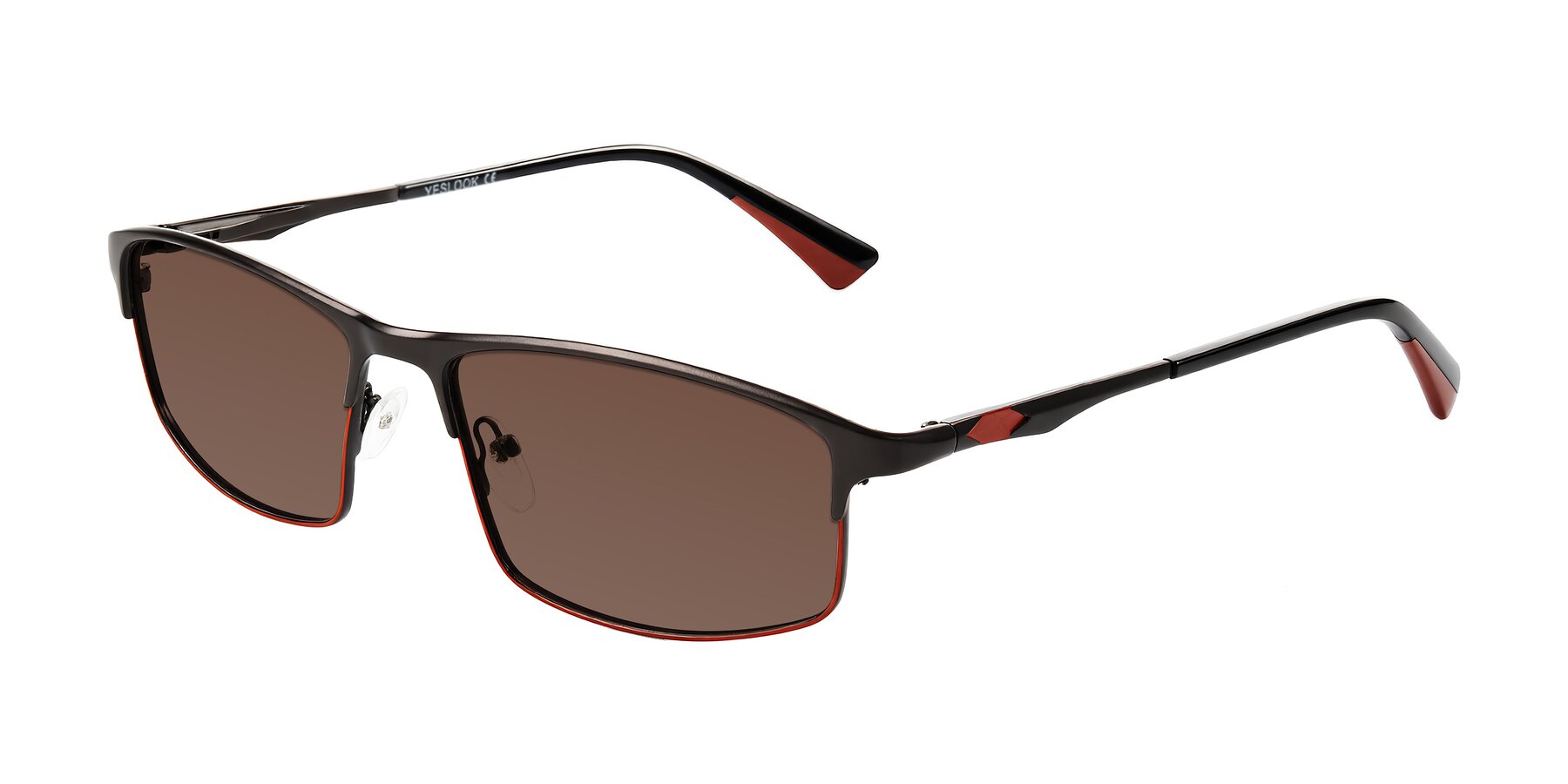 Angle of Monnow in Gray/Red with Brown Tinted Lenses