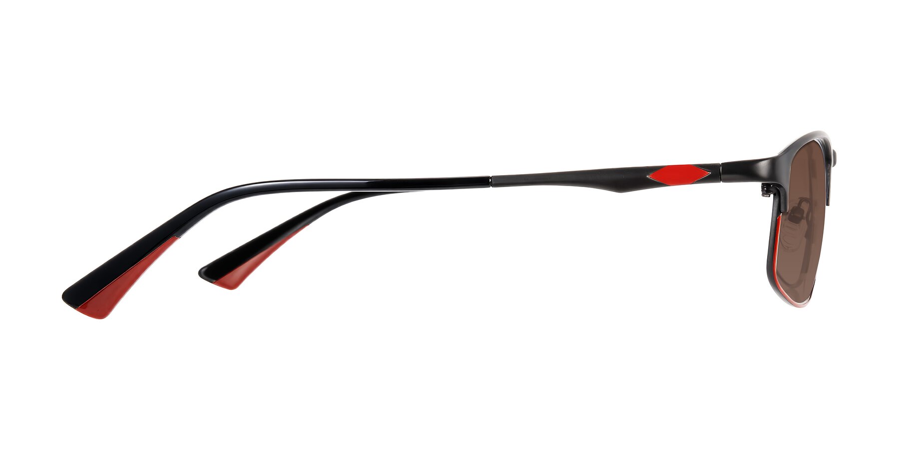 Side of Monnow in Gray/Red with Brown Tinted Lenses