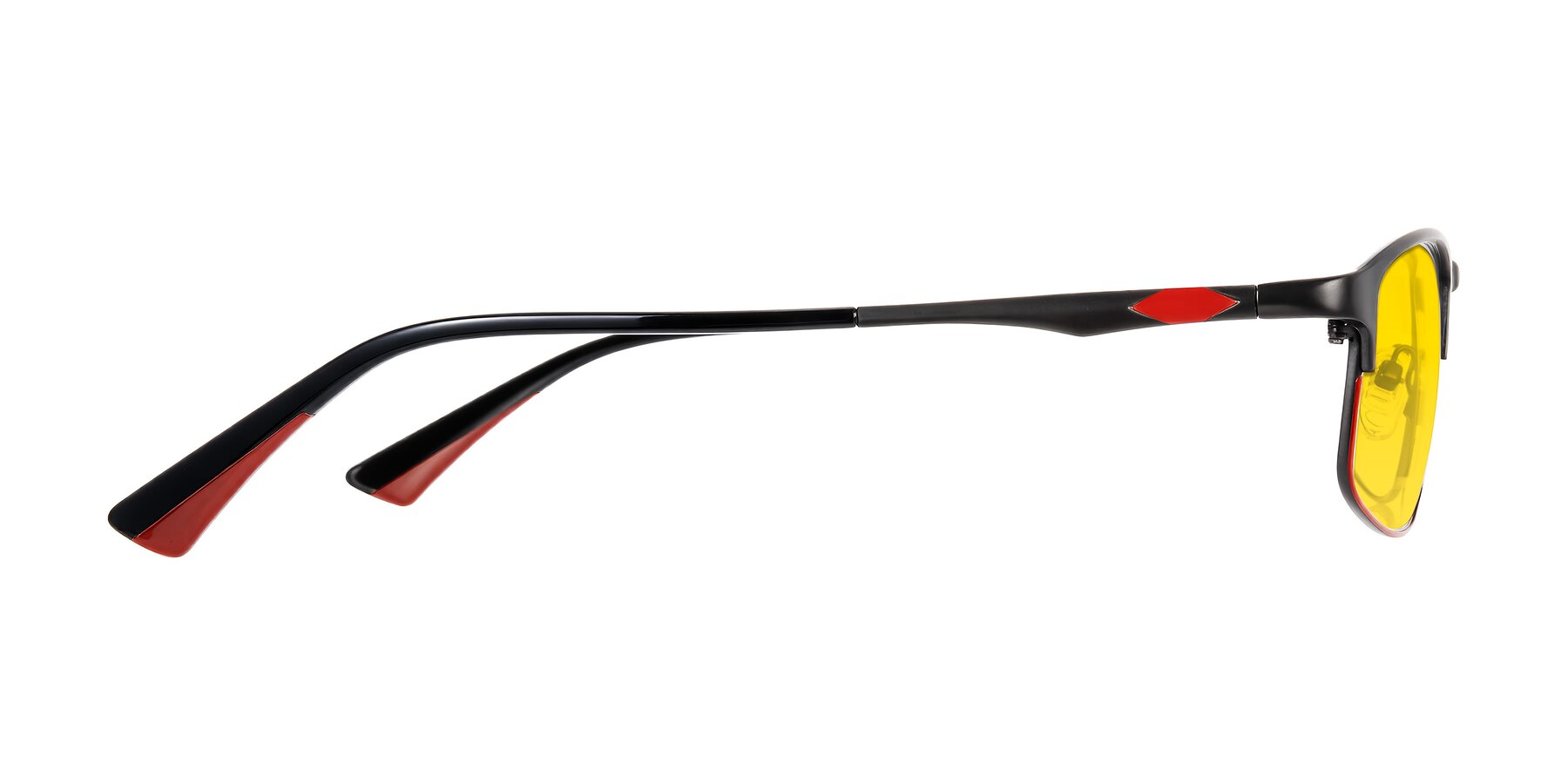 Side of Monnow in Gray/Red with Yellow Tinted Lenses