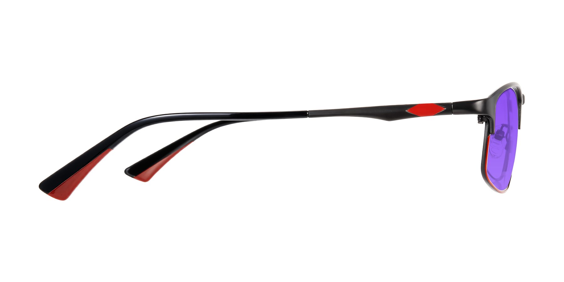 Side of Monnow in Gray/Red with Purple Tinted Lenses