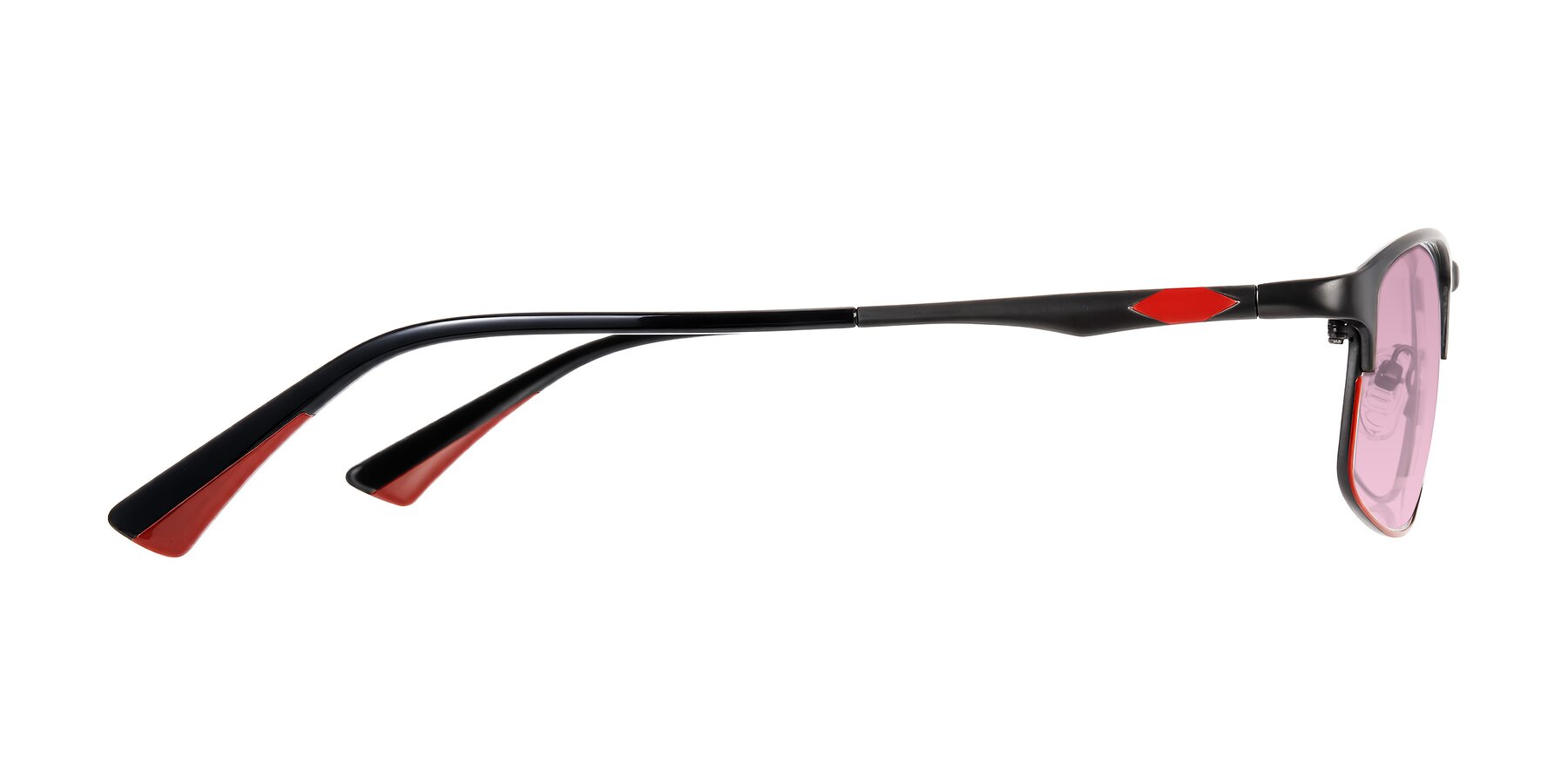 Side of Monnow in Gray/Red with Light Wine Tinted Lenses