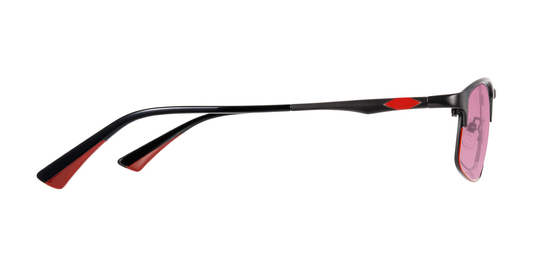 Side of Monnow in Gray/Red with Medium Wine Tinted Lenses