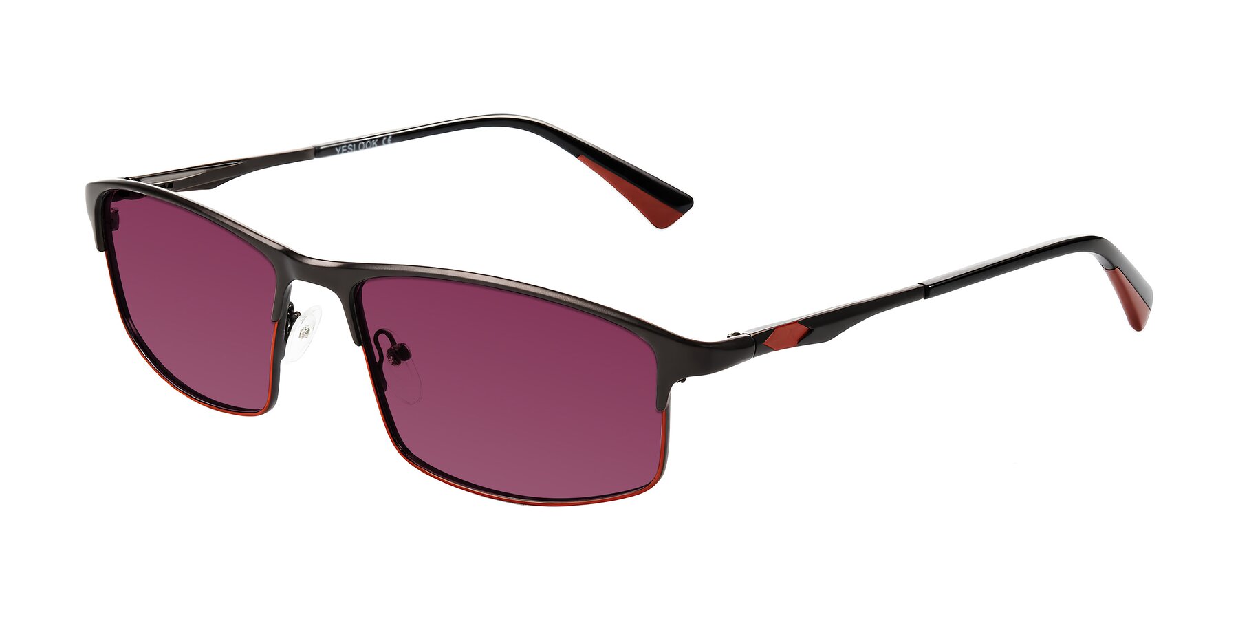 Angle of Monnow in Gray/Red with Wine Tinted Lenses