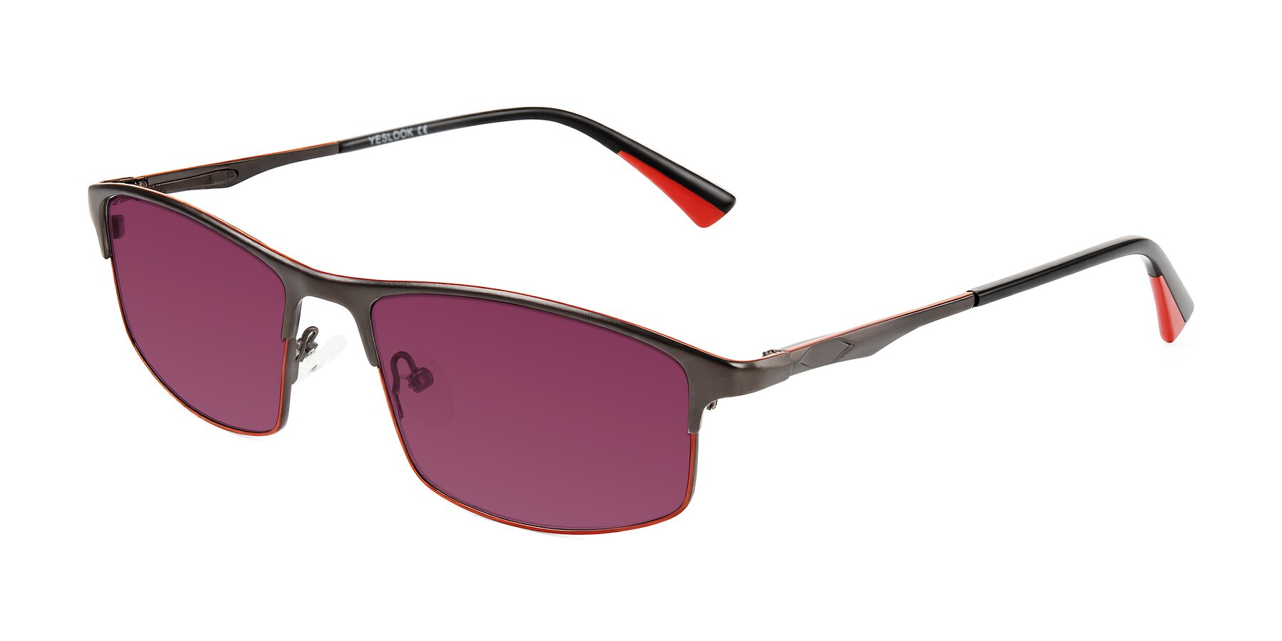 Angle of Monnow in Gray/Red with Wine Tinted Lenses