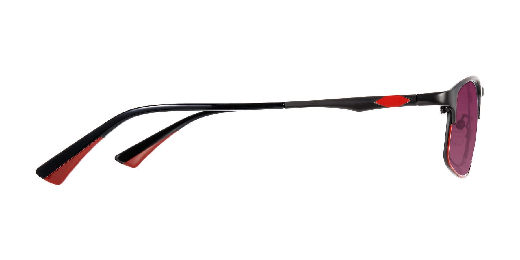 Side of Monnow in Gray/Red with Wine Tinted Lenses