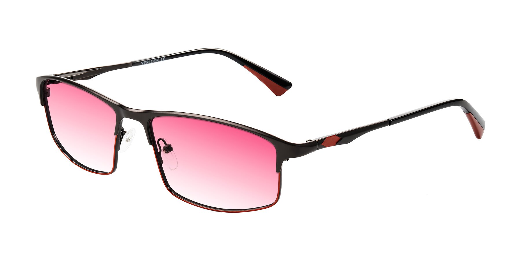 Angle of Monnow in Gray/Red with Pink Gradient Lenses