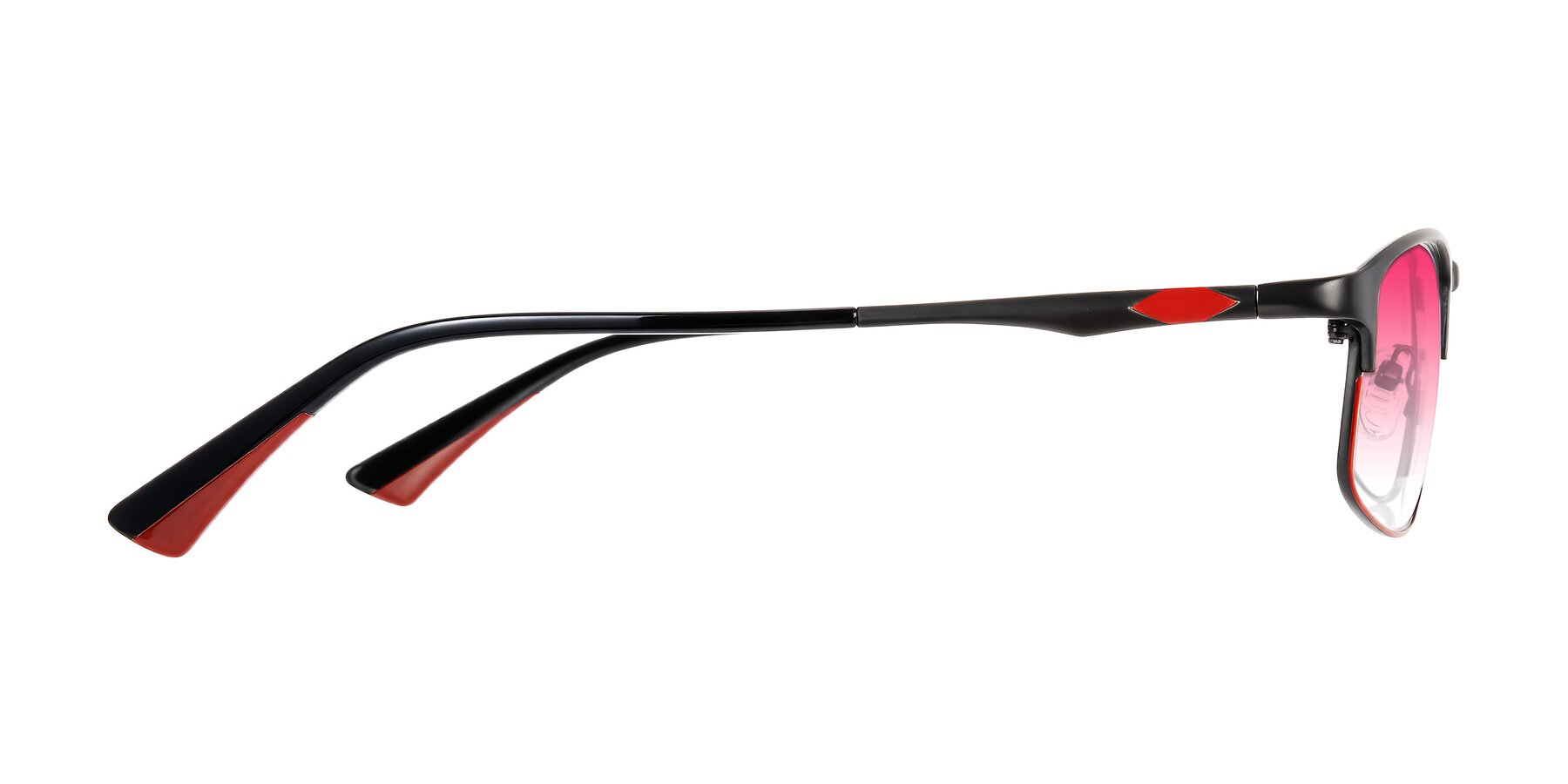 Side of Monnow in Gray/Red with Pink Gradient Lenses