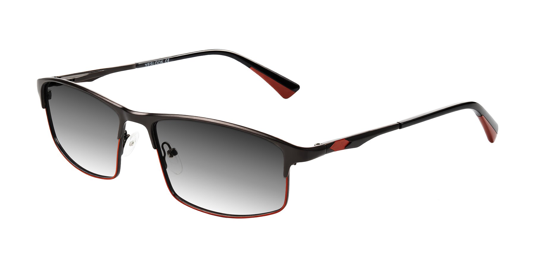 Angle of Monnow in Gray/Red with Gray Gradient Lenses