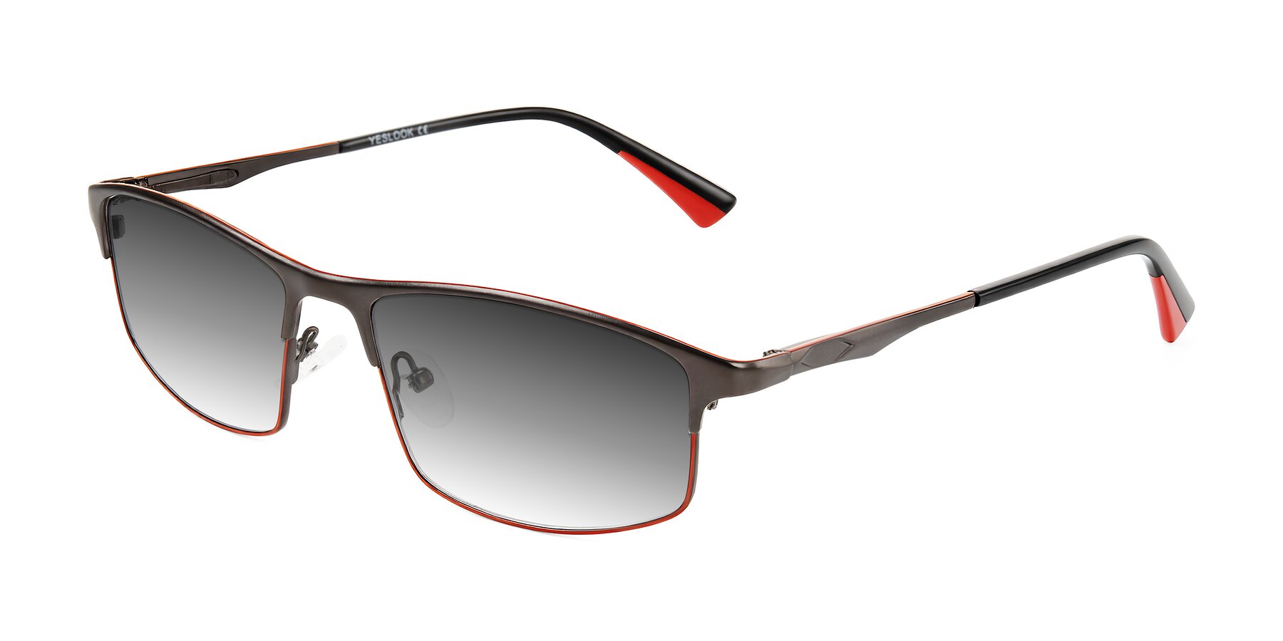Angle of Monnow in Gray/Red with Gray Gradient Lenses