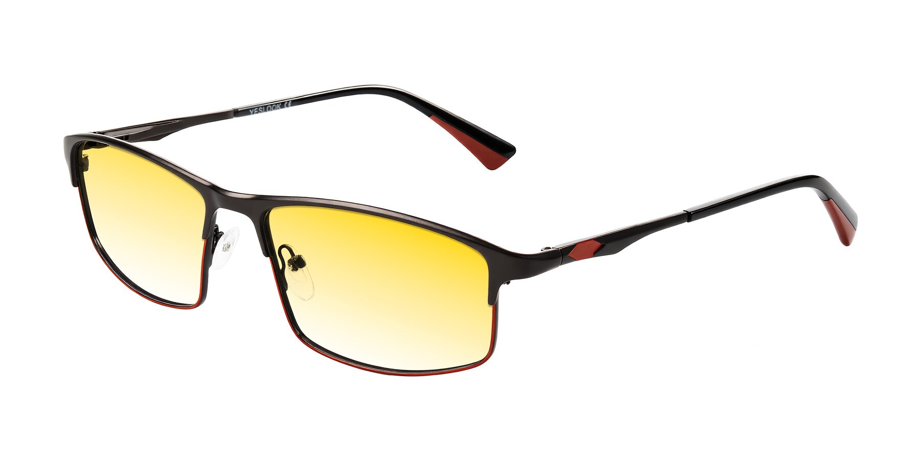 Angle of Monnow in Gray/Red with Yellow Gradient Lenses