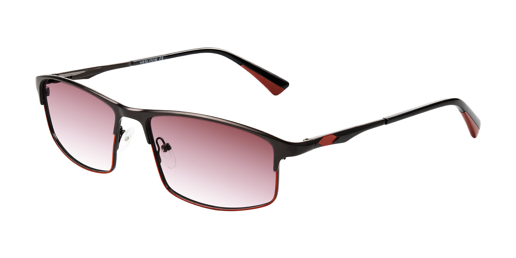Angle of Monnow in Gray/Red with Garnet Gradient Lenses