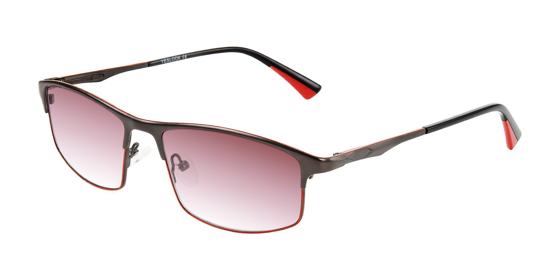 Angle of Monnow in Gray/Red with Garnet Gradient Lenses