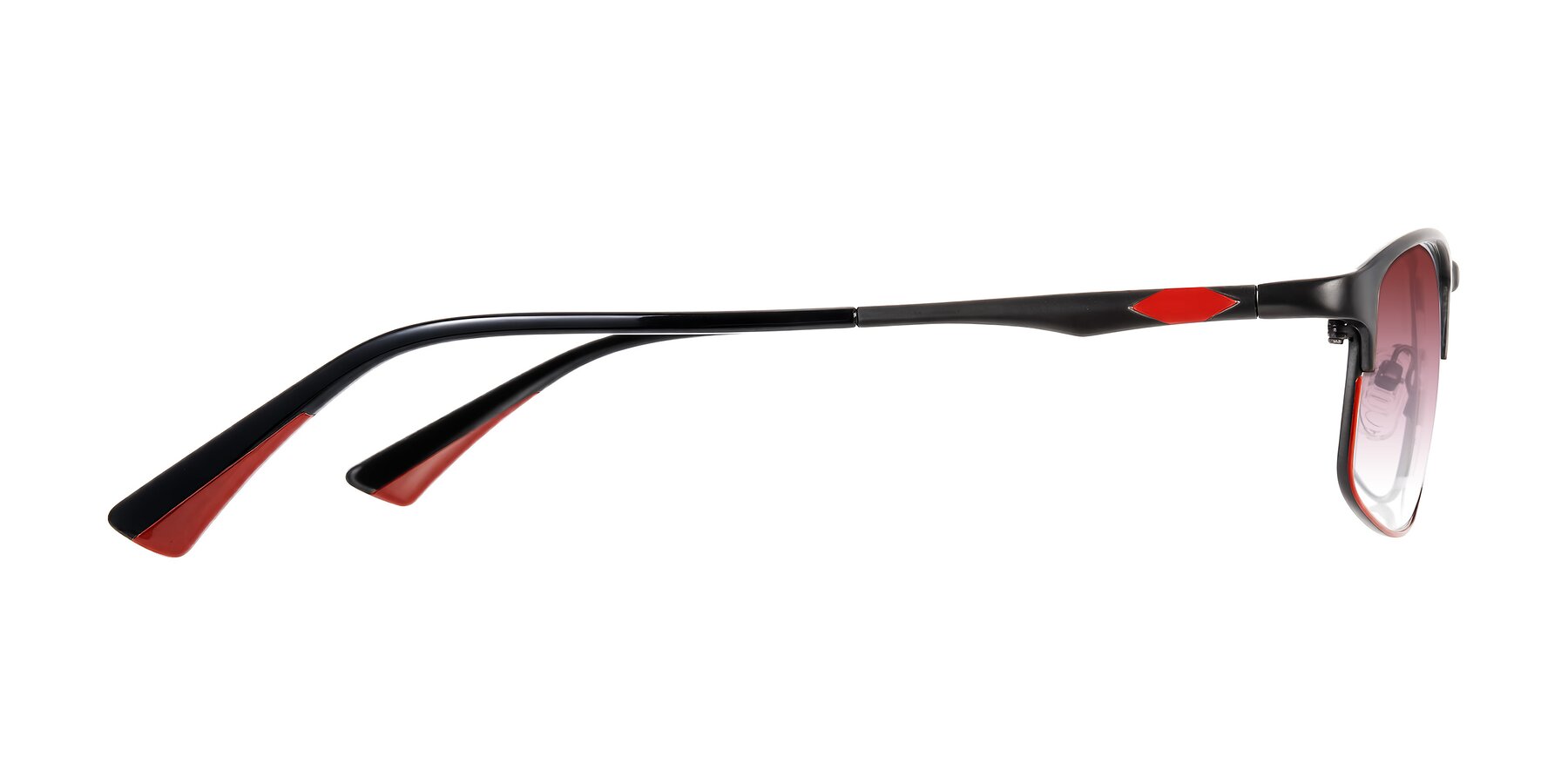 Side of Monnow in Gray/Red with Garnet Gradient Lenses