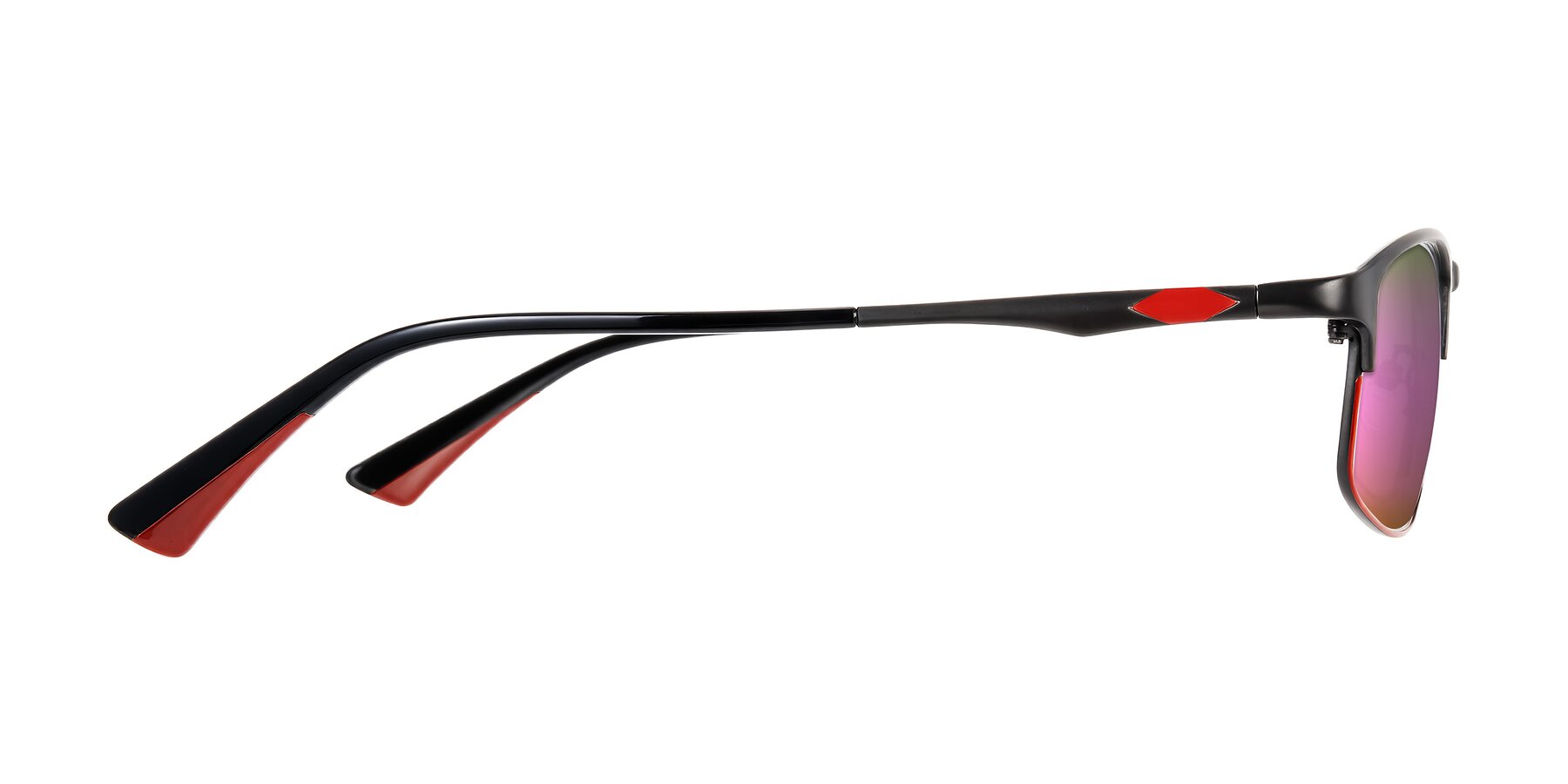 Side of Monnow in Gray/Red with Pink Mirrored Lenses