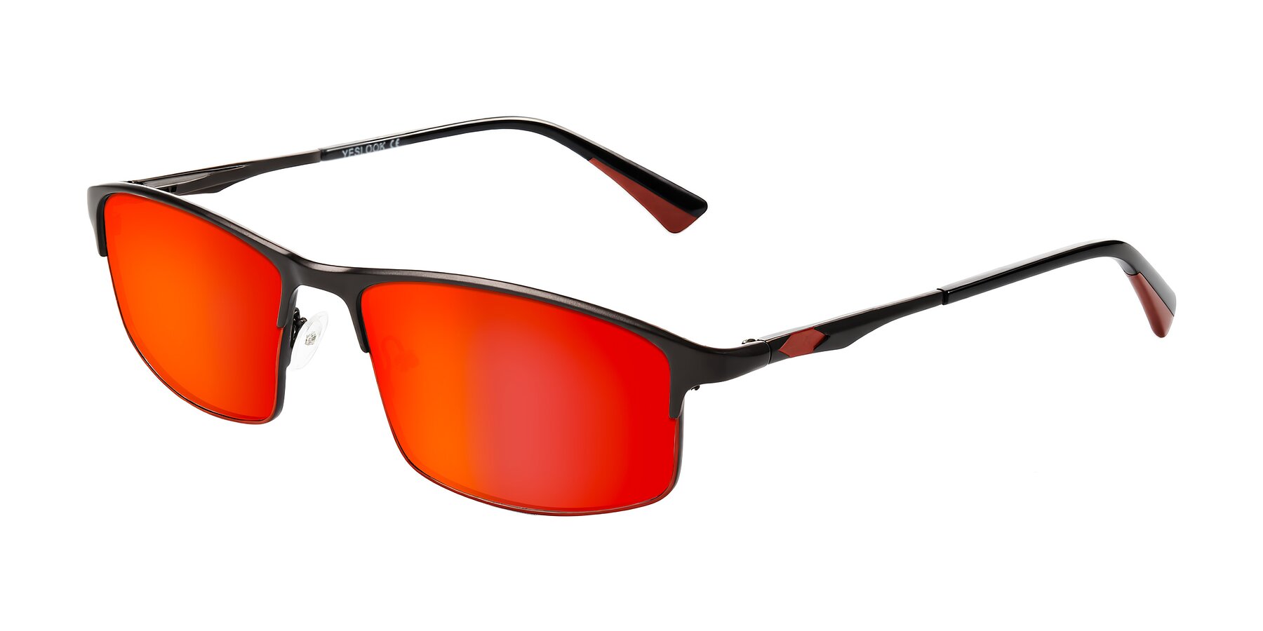 Angle of Monnow in Gray/Red with Red Gold Mirrored Lenses