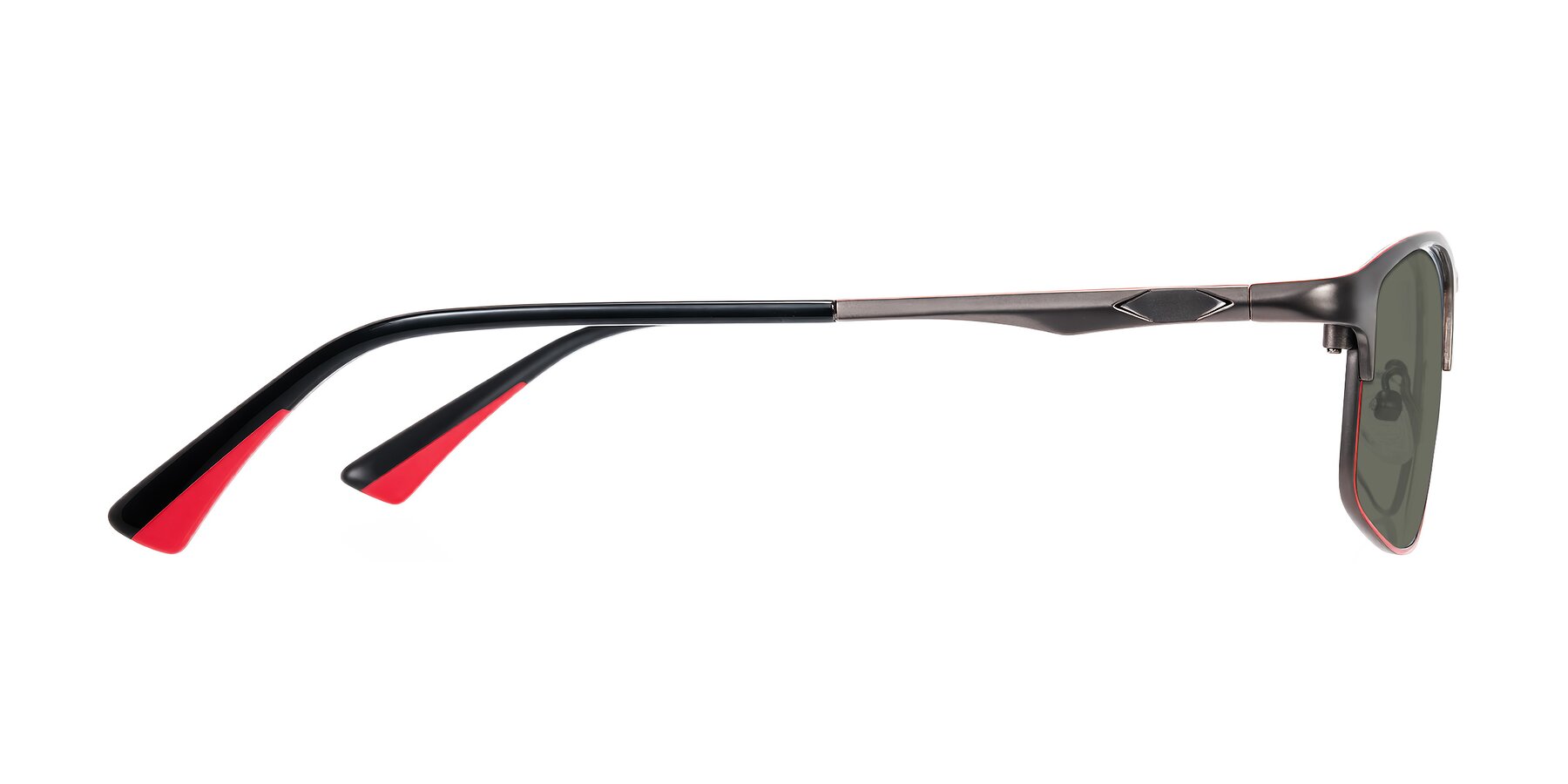 Side of Monnow in Gray/Red with Gray Polarized Lenses