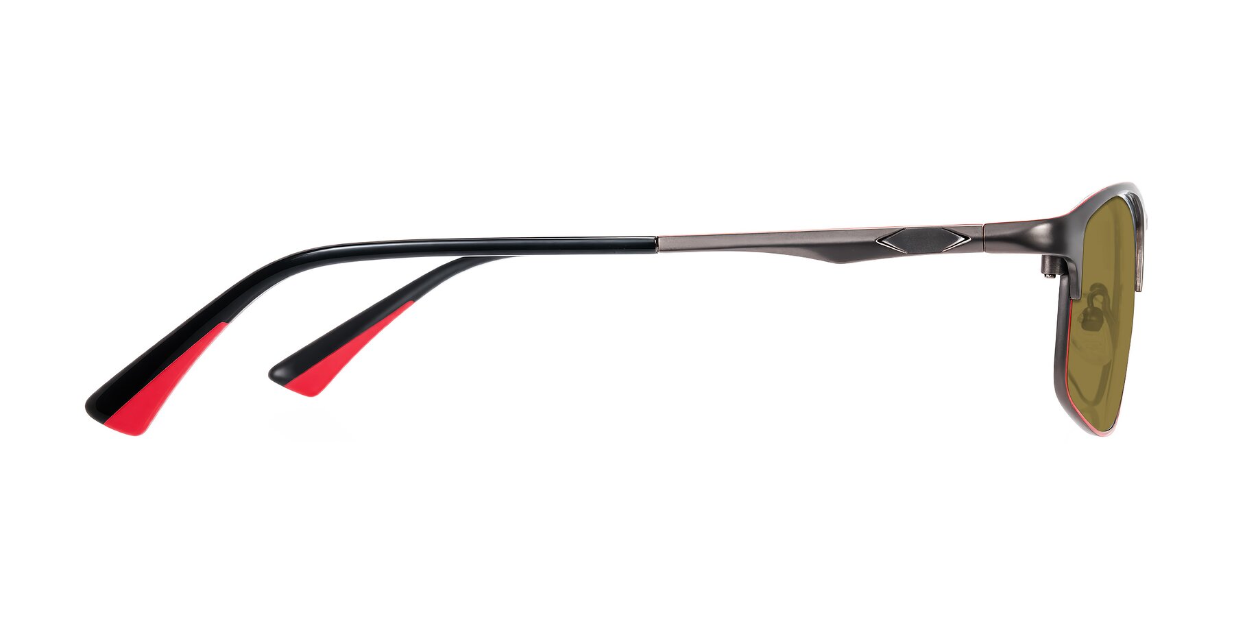 Side of Monnow in Gray/Red with Brown Polarized Lenses