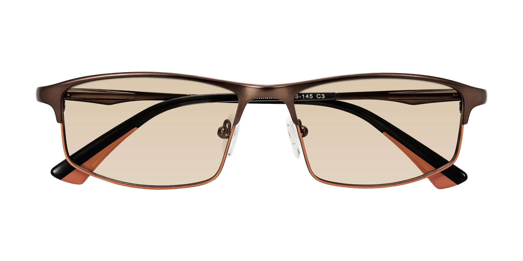 Folded Front of Monnow in Brown/Orange with Light Brown Tinted Lenses