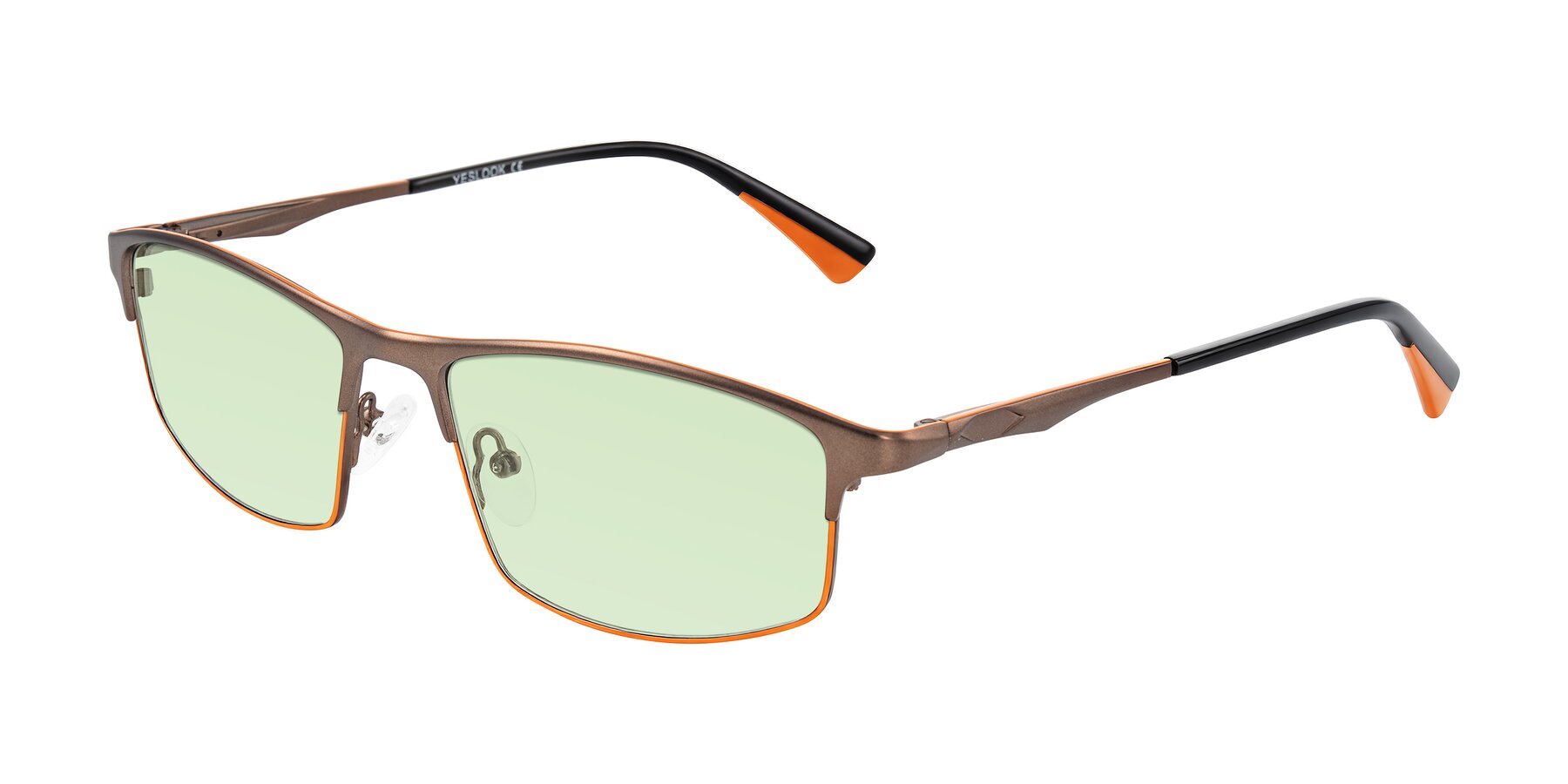 Angle of Monnow in Brown/Orange with Light Green Tinted Lenses