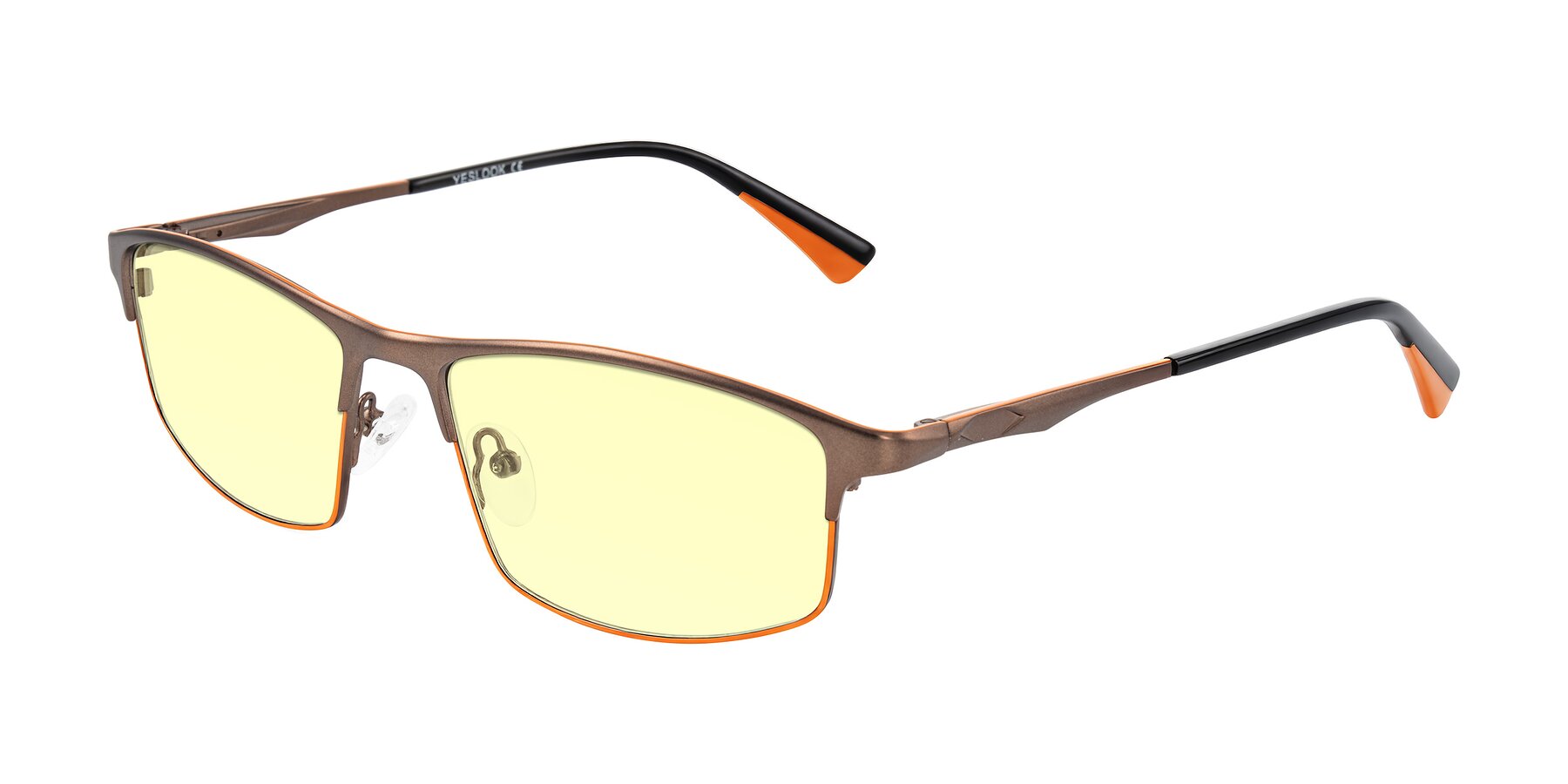 Angle of Monnow in Brown/Orange with Light Yellow Tinted Lenses