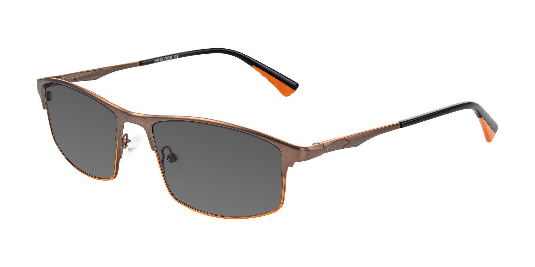 Angle of Monnow in Brown/Orange with Medium Gray Tinted Lenses