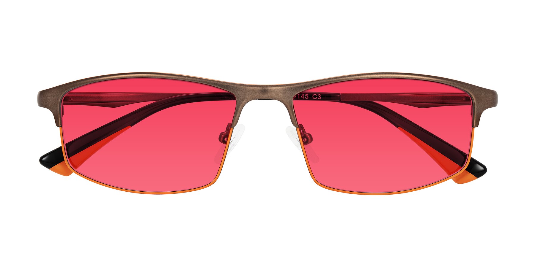 Folded Front of Monnow in Brown/Orange with Red Tinted Lenses