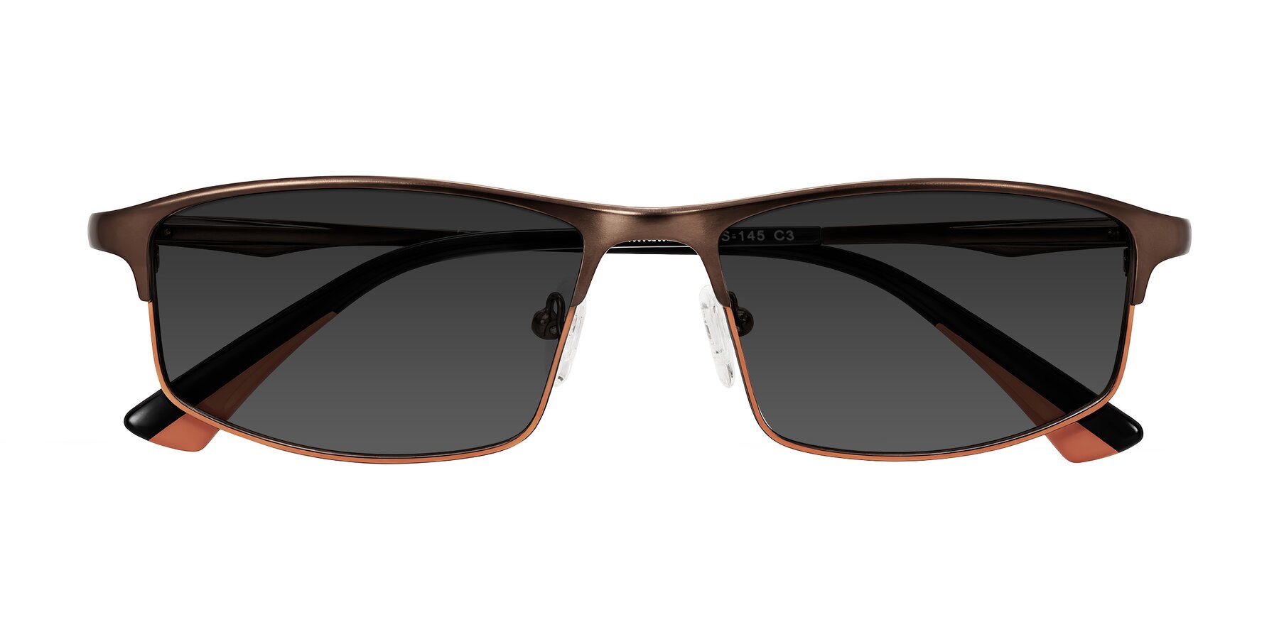 Folded Front of Monnow in Brown/Orange with Gray Tinted Lenses