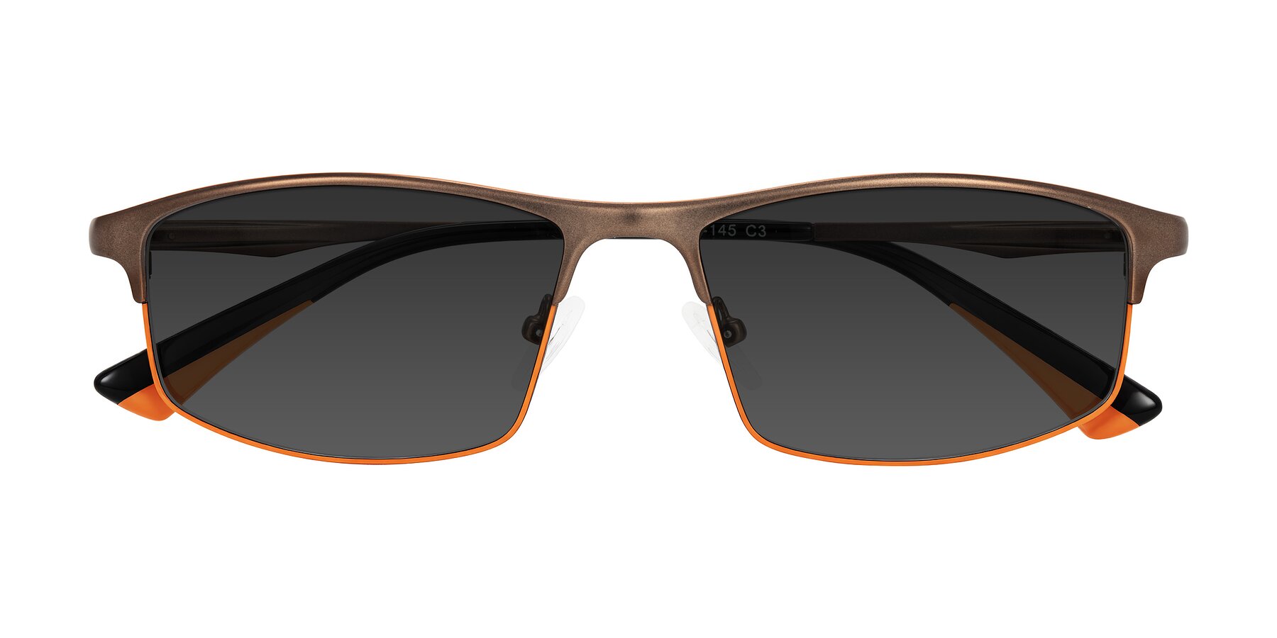 Folded Front of Monnow in Brown/Orange with Gray Tinted Lenses