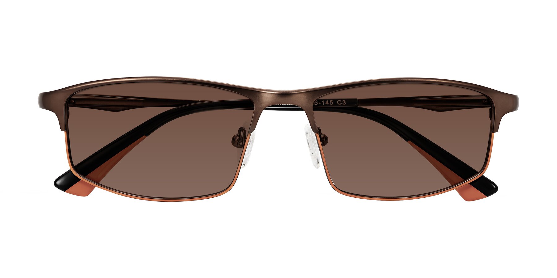 Folded Front of Monnow in Brown/Orange with Brown Tinted Lenses