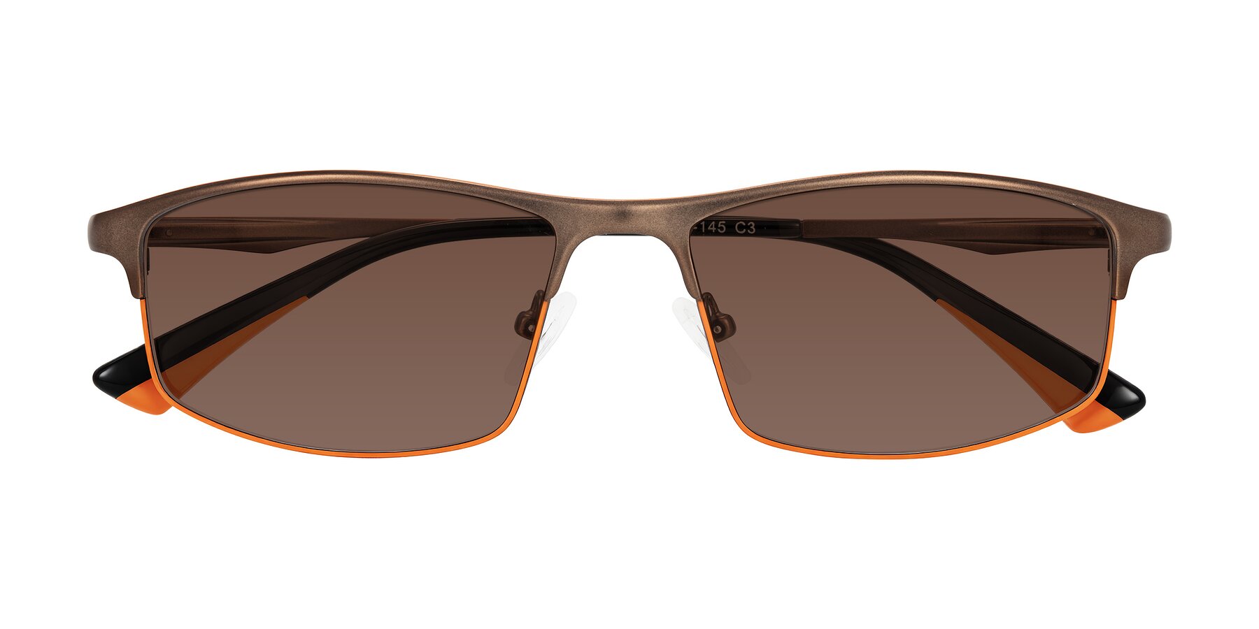 Folded Front of Monnow in Brown/Orange with Brown Tinted Lenses