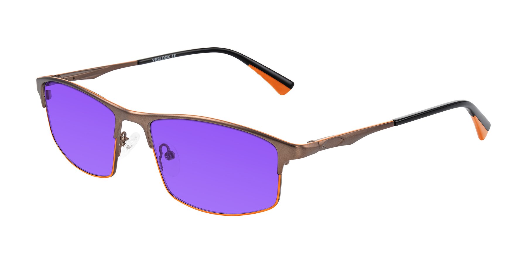 Angle of Monnow in Brown/Orange with Purple Tinted Lenses