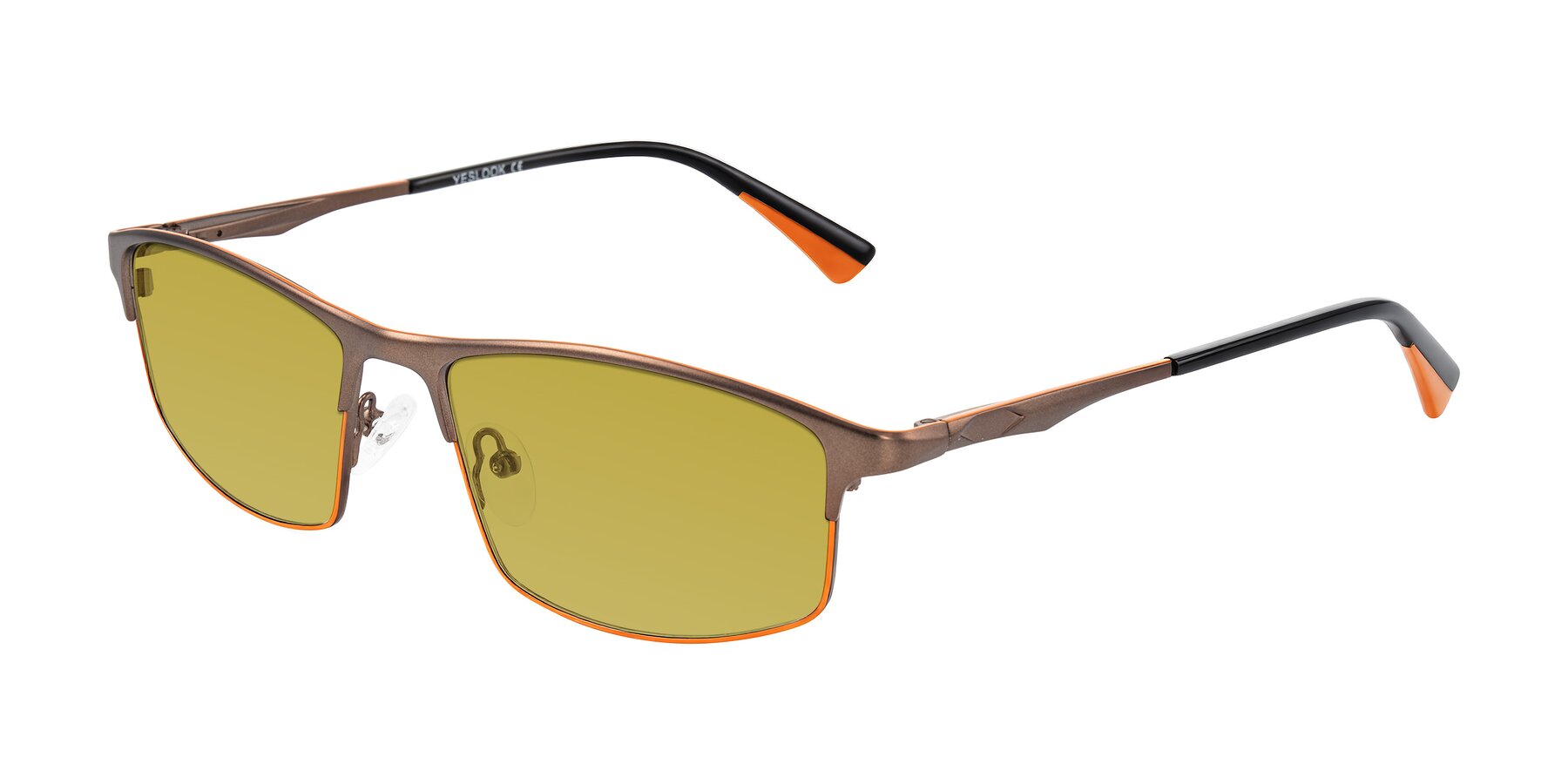 Angle of Monnow in Brown/Orange with Champagne Tinted Lenses