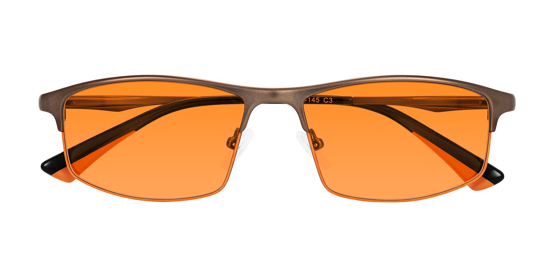 Folded Front of Monnow in Brown/Orange with Orange Tinted Lenses