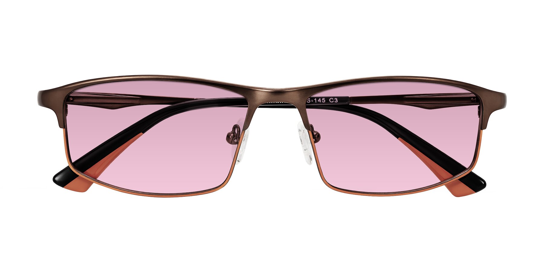 Folded Front of Monnow in Brown/Orange with Light Wine Tinted Lenses