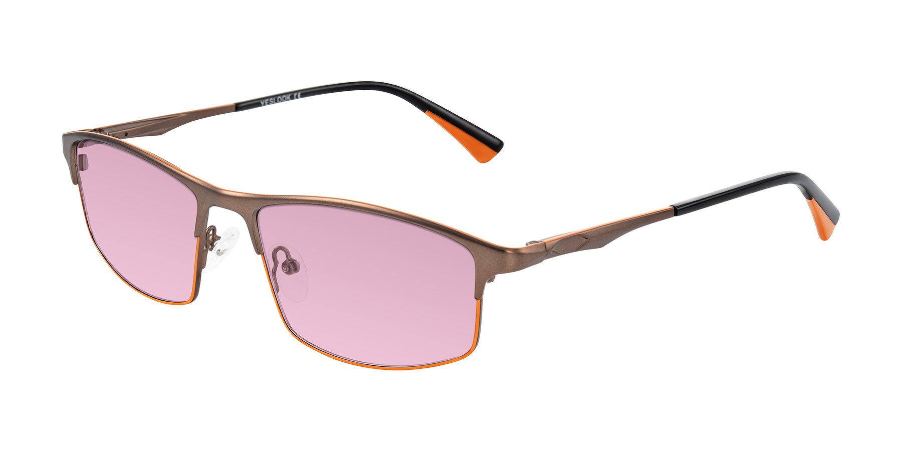 Angle of Monnow in Brown/Orange with Light Wine Tinted Lenses