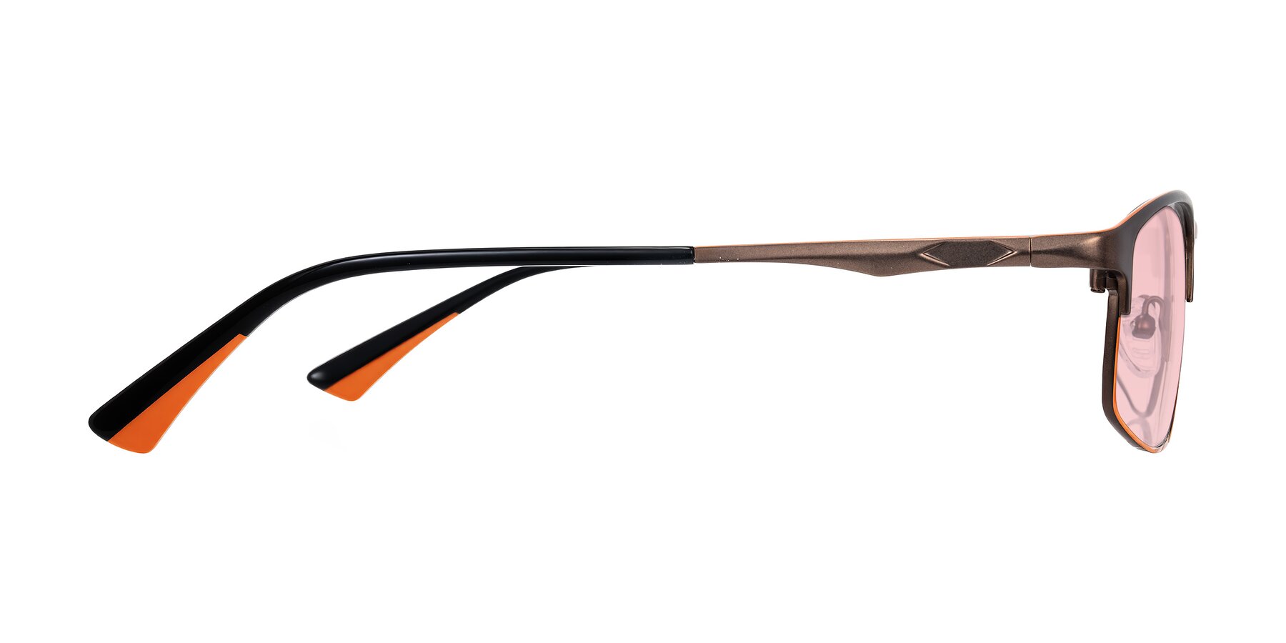 Side of Monnow in Brown/Orange with Light Garnet Tinted Lenses