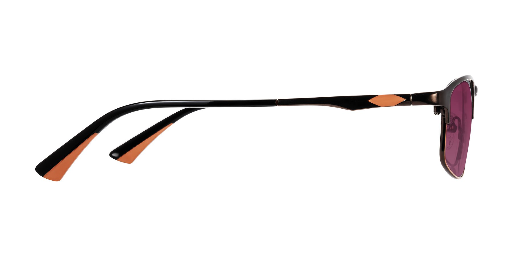 Side of Monnow in Brown/Orange with Wine Tinted Lenses