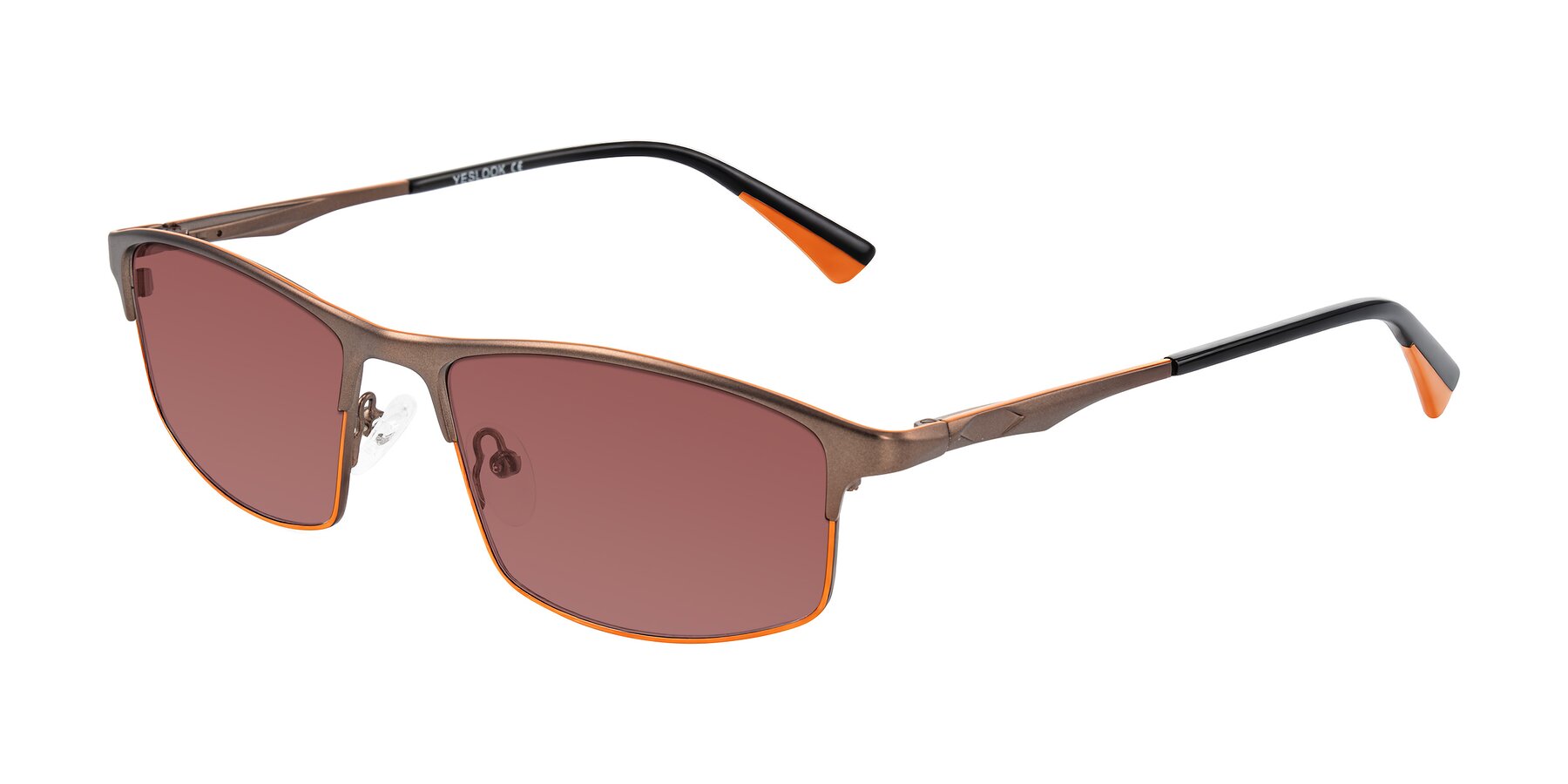 Angle of Monnow in Brown/Orange with Garnet Tinted Lenses