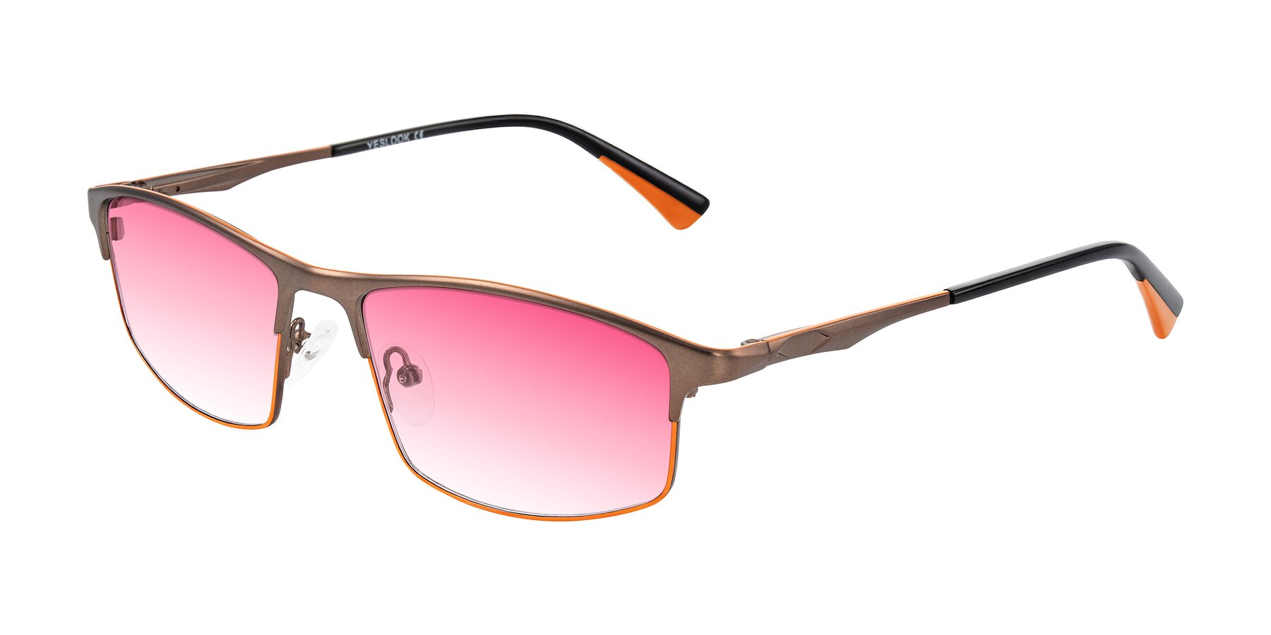 Angle of Monnow in Brown/Orange with Pink Gradient Lenses