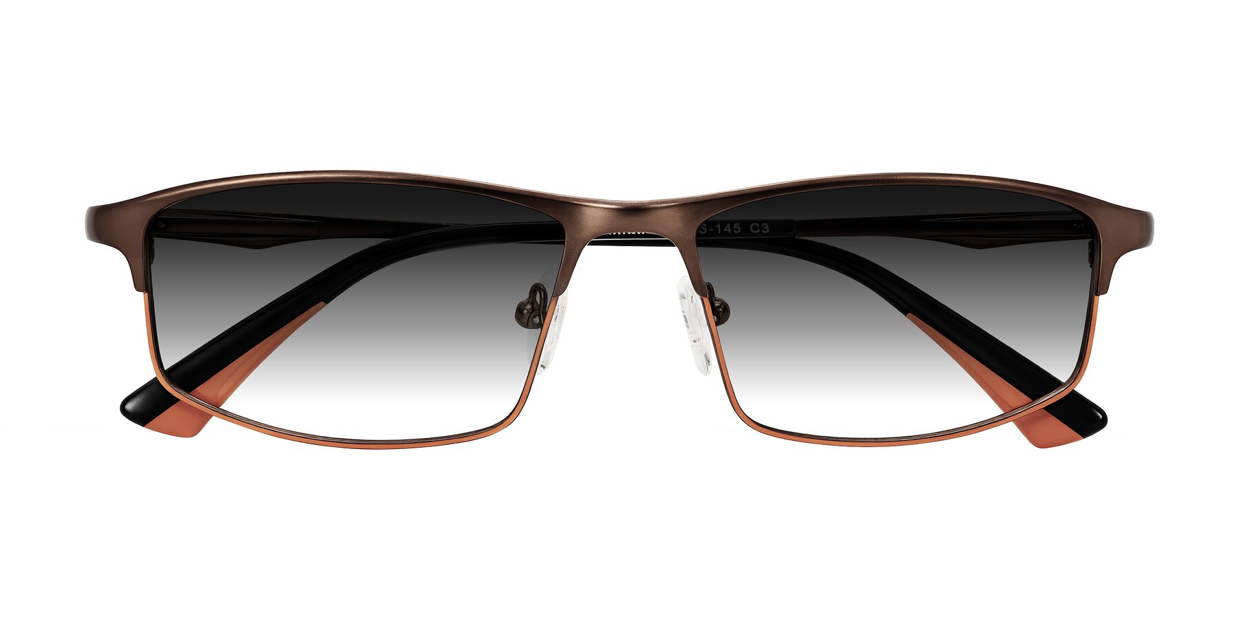 Folded Front of Monnow in Brown/Orange with Gray Gradient Lenses