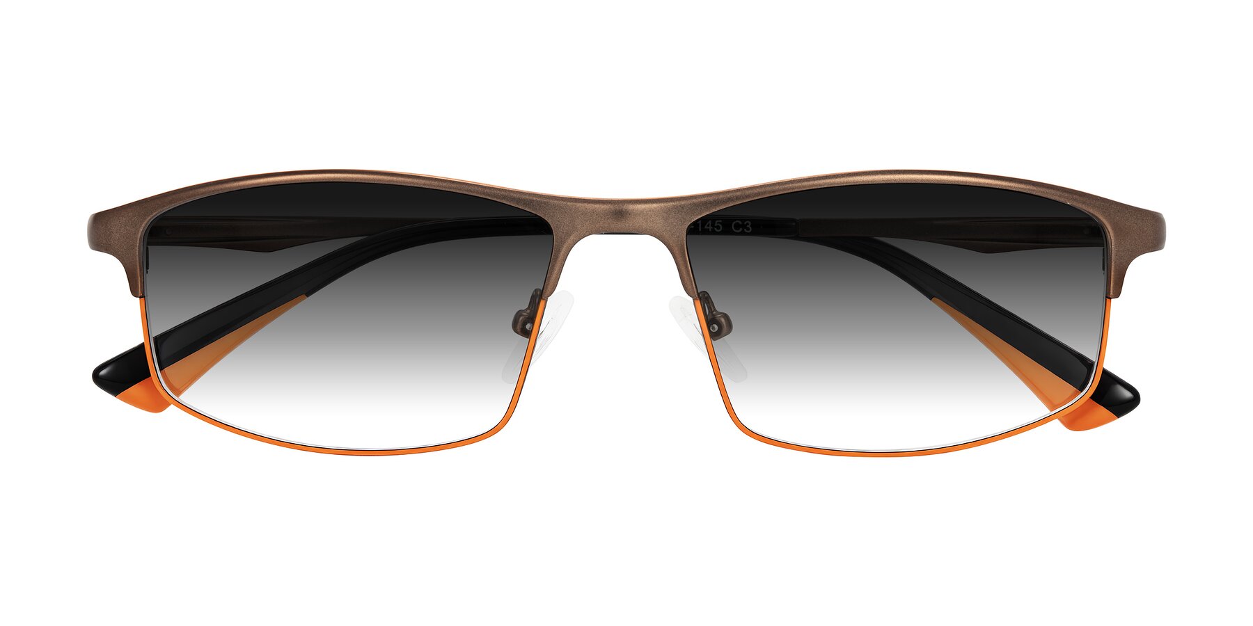 Folded Front of Monnow in Brown/Orange with Gray Gradient Lenses