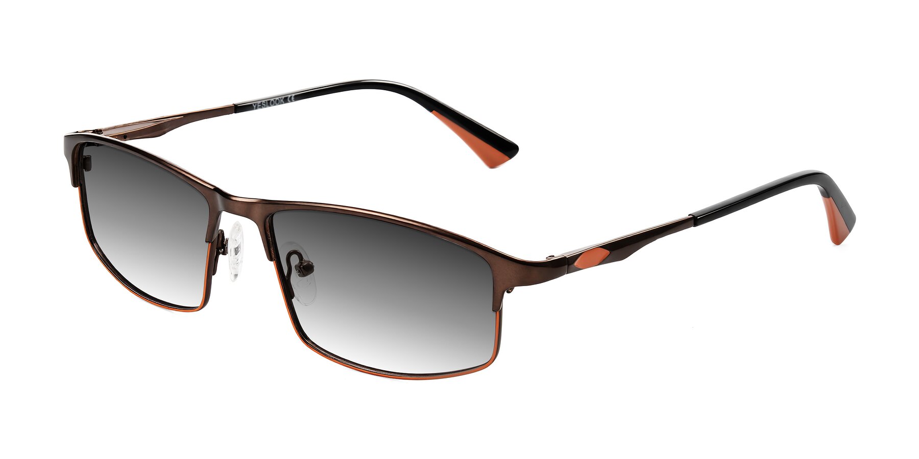 Angle of Monnow in Brown/Orange with Gray Gradient Lenses