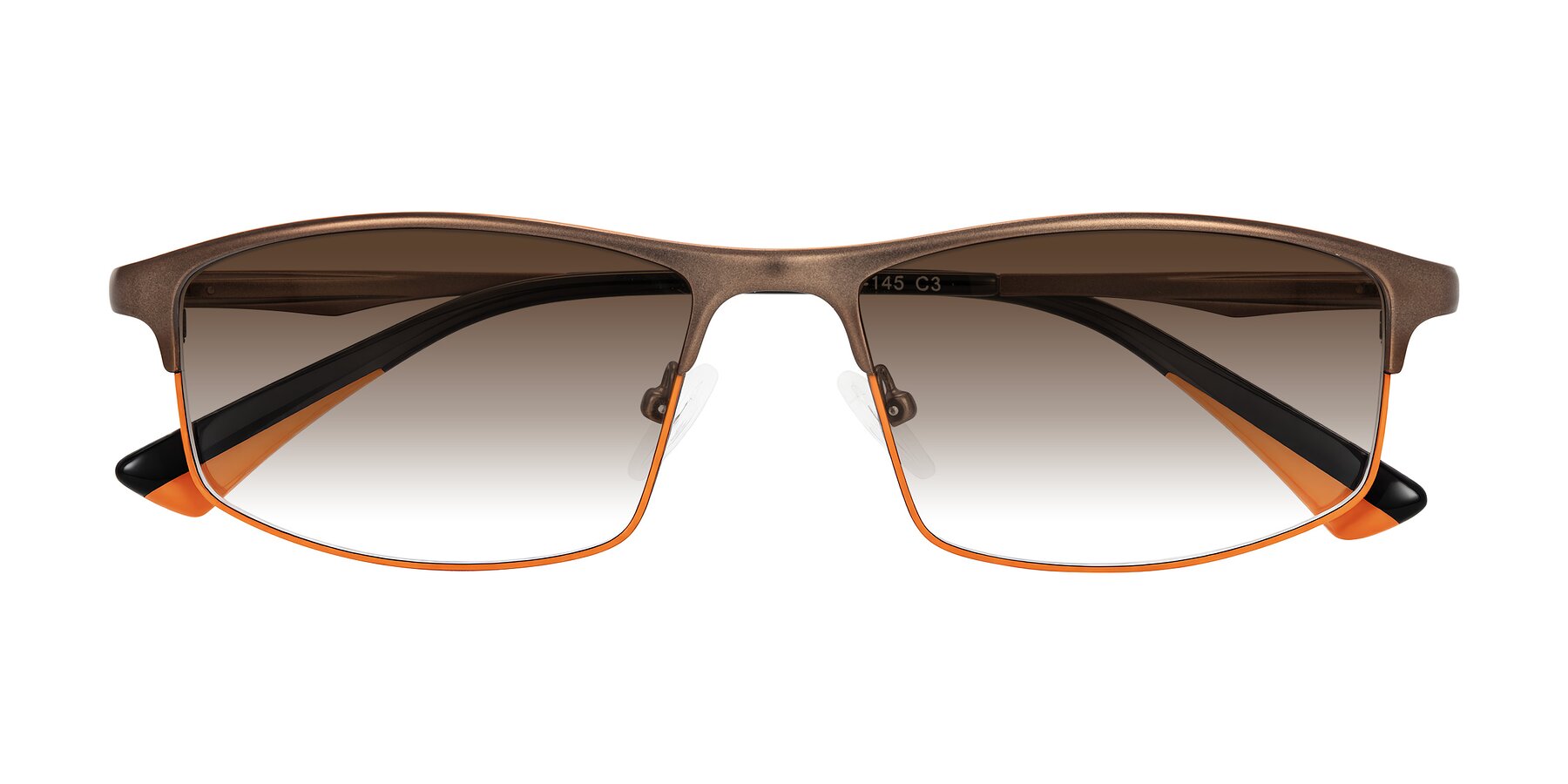 Folded Front of Monnow in Brown/Orange with Brown Gradient Lenses