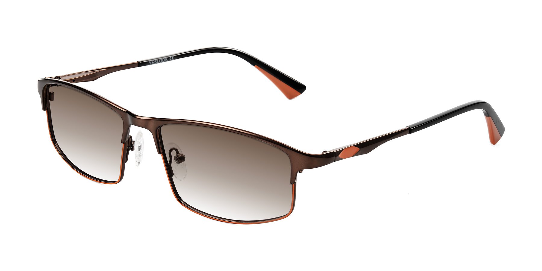 Angle of Monnow in Brown/Orange with Brown Gradient Lenses