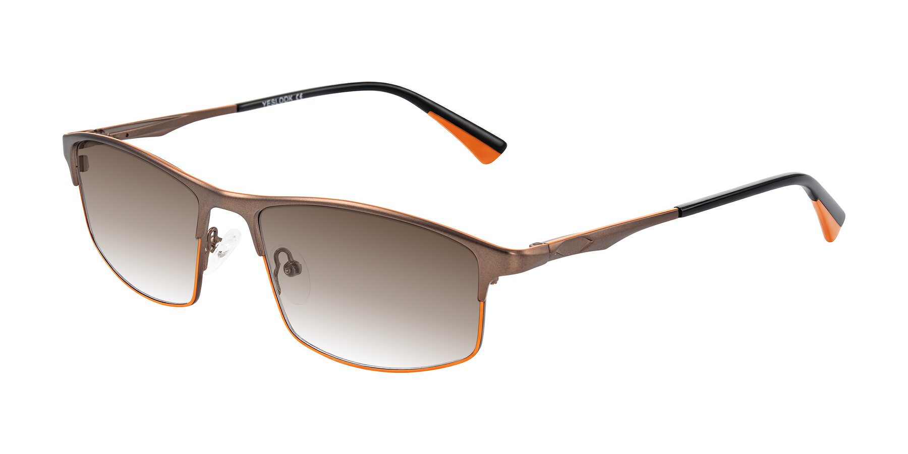 Angle of Monnow in Brown/Orange with Brown Gradient Lenses