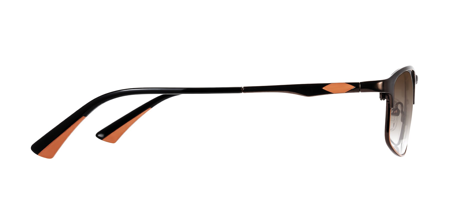 Side of Monnow in Brown/Orange with Brown Gradient Lenses