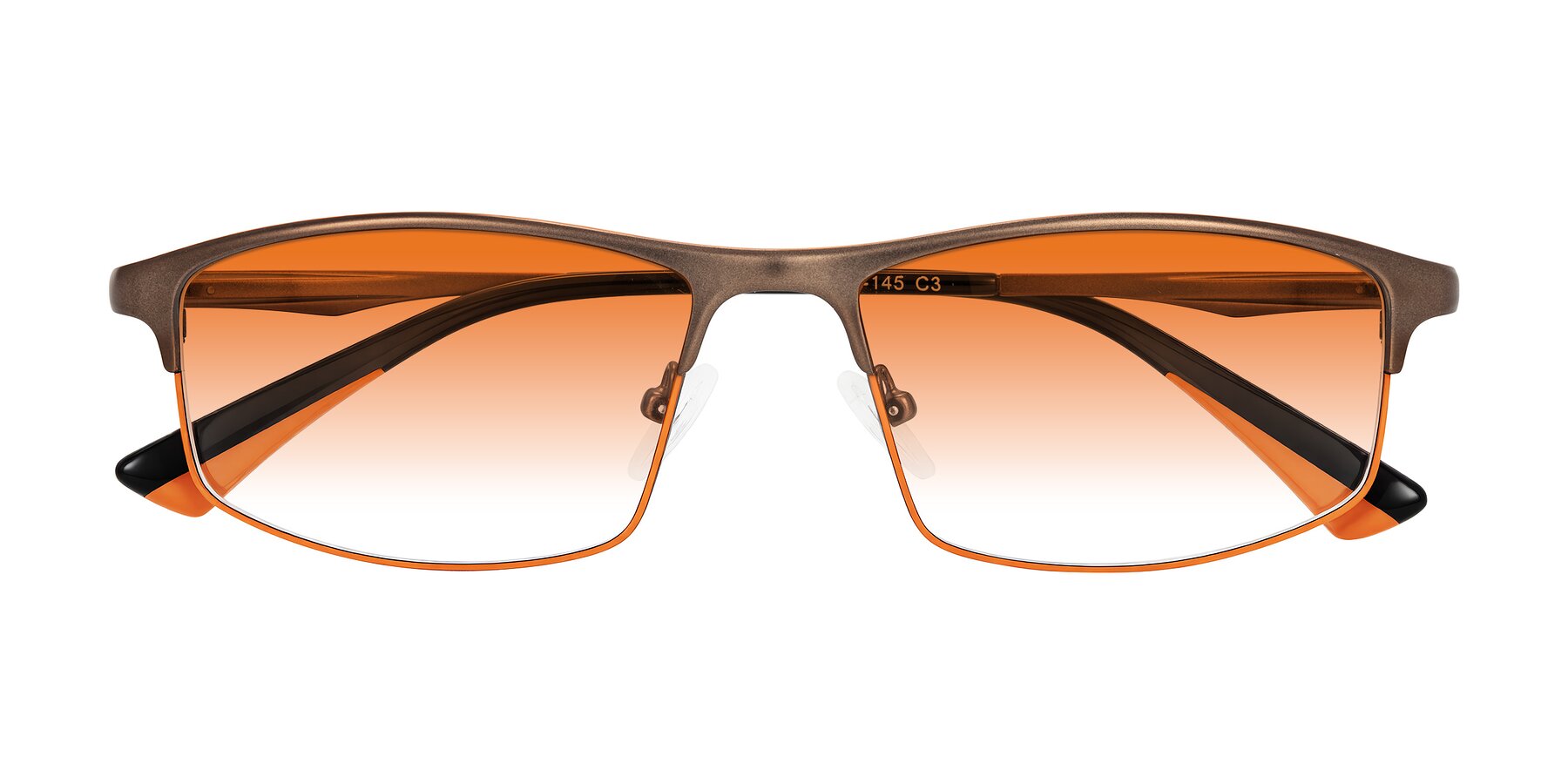 Folded Front of Monnow in Brown/Orange with Orange Gradient Lenses