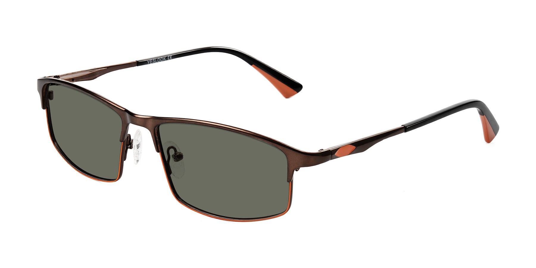Angle of Monnow in Brown/Orange with Gray Polarized Lenses