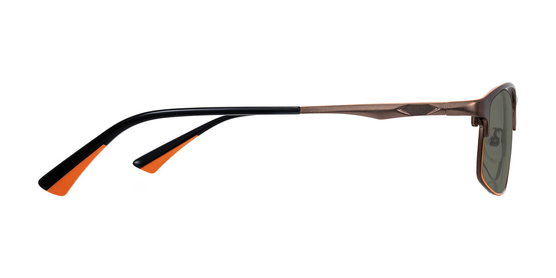 Side of Monnow in Brown/Orange with Gray Polarized Lenses