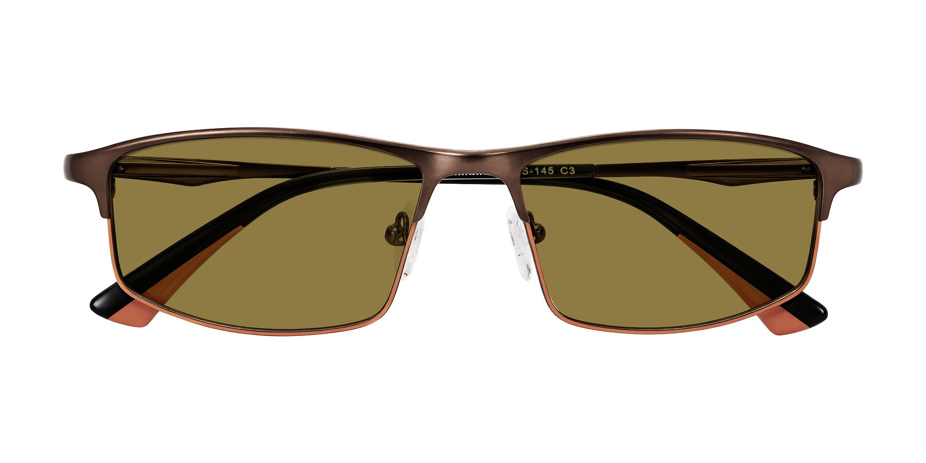 Folded Front of Monnow in Brown/Orange with Brown Polarized Lenses